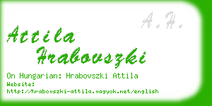 attila hrabovszki business card